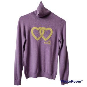 Love Moschino Wool Pullover Turtleneck Sweater